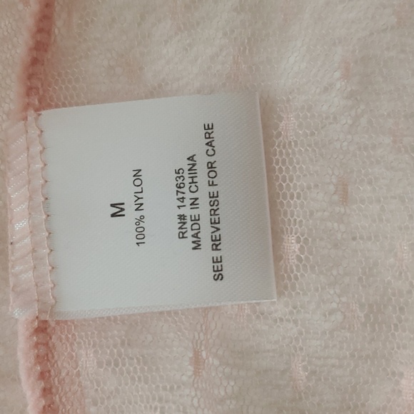 FREE GENERATION Sheer Mesh Blush Free Generation Babydoll/Smocked Top - Picture 4 of 8